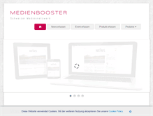 Tablet Screenshot of medienbooster.ch
